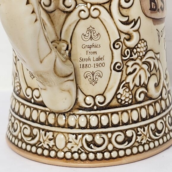 Bohemian B. Stroh's Heritage IV Collectors Ceramic Beer Stein Detroit Michigan - Picture 5 of 10